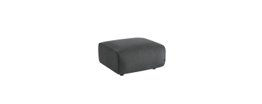 Sweeek: Pouf repose-pieds velours côtelé gris foncé - 76x70 cm à 65€ (au lieu de 129,99€)