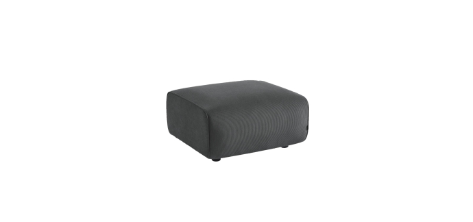 Sweeek: Pouf repose-pieds velours côtelé gris foncé - 76x70 cm à 65€ (au lieu de 129,99€)