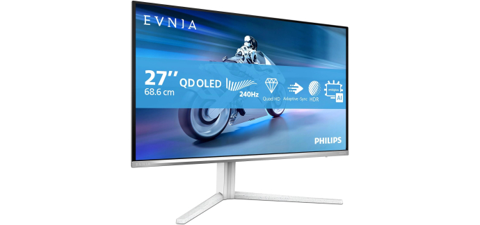 Amazon: Ecran PC 27" Philips Evnia 27M2N6501L - QHD, 240Hz, QD-OLED, HDR10, G-Sync Ambiglow à 325,45€