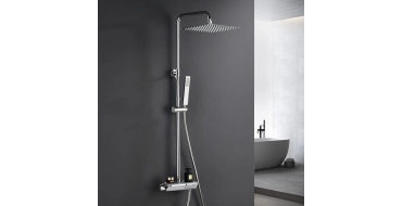 Amazon: Colonne de douche Görbach - Mitigeur thermostatique, pommeau pluie 20x20 cm à 151,81€