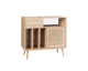Sweeek: Meuble vinyle cannage et décor bois 1 porte à 77,99€ (au lieu de 129,99€)