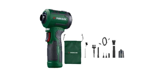 LIDL: PARKSIDE Mini-souffleur universel sans fil 12V - 3-en-1, 95 m/s à 14,99€ (au lieu de 19,99€)