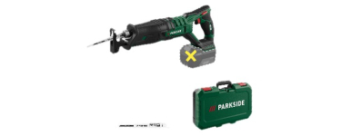 LIDL: PARKSIDE Scie sabre sans fil 20V PSSA 20-Li B2 à 21,99€ (au lieu de 29,99€)