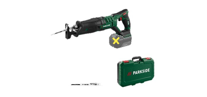 LIDL: PARKSIDE Scie sabre sans fil 20V PSSA 20-Li B2 à 21,99€ (au lieu de 29,99€)
