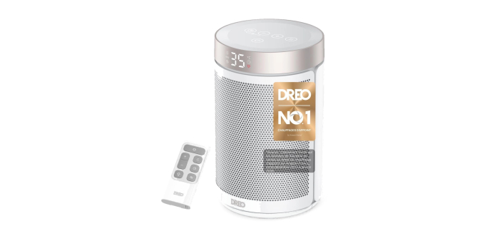 Amazon: Chauffage d'appoint Dreo - 1500W, Wi-Fi, Alexa, thermostat, mode ECO à 47,49€ (au lieu de 58,45€)