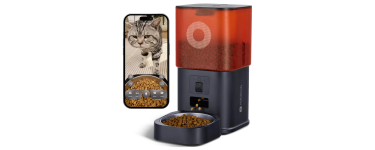 Amazon: Distributeur de croquettes automatique pour chat - caméra, 6L, WiFi 2.4G à 57€ (au lieu de 91,05€)