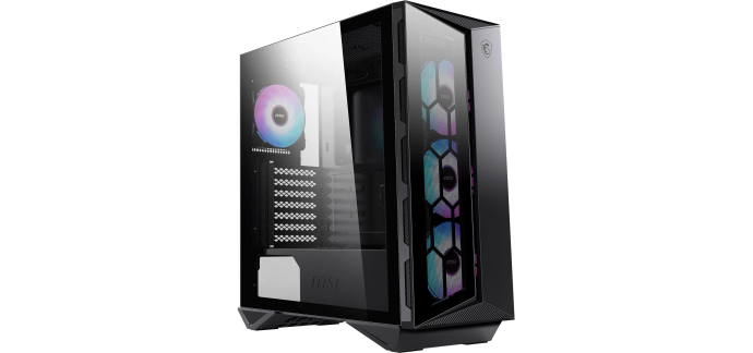 Amazon: Boitier PC MSI MPG Gungnir 110R - 4 ventilos ARGB, 2 panneaux verre trempé, USB-C à 53,20€