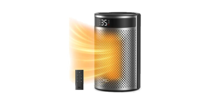 JoyBuy: DREO Chauffage d'appoint PTC céramique 1500 W - 34 dB, minuterie 12 h, télécommande à 47,49€
