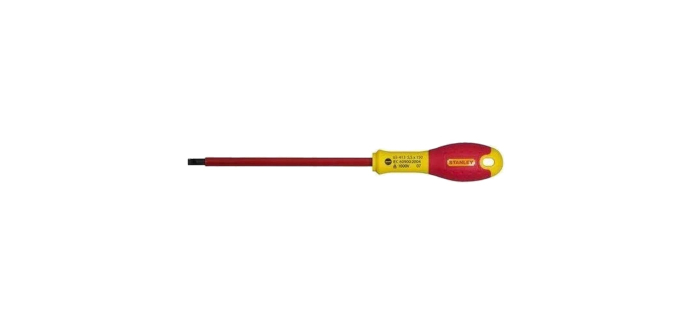 Amazon: Tournevis électricien Stanley FatMax isolé 1000V 2,5x50mm à 3,22€ (au lieu de 3,60€)