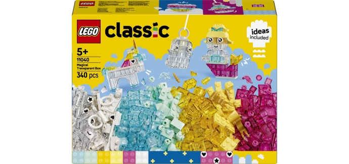 Amazon: LEGO® Classic La boîte de briques transparentes magiques (11040) à 12,74€