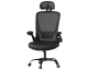 JoyBuy: JOYFURNOS Chaise pivotante ergonomique en maille - Soutien lombaire, appui-tête, accoudoirs relevabl