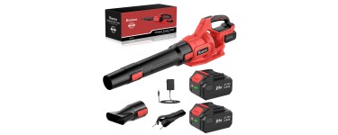Amazon: Souffleur à feuilles Bamse sans fil 21V - 2 batteries 4,0 Ah, 3 vitesses à 48€ (au lieu de 174,04€)