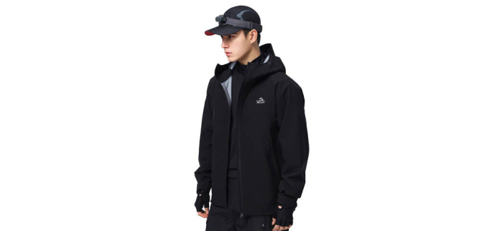 JoyBuy: PELLIOT Veste imperméable unisexe - Sac de rangement étanche - Noir - Taille S à 76,99€