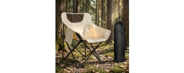 JoyBuy: Huacan Chaise pliante portable d'extérieur à dossier haut - Fauteuil lune à 9,98€