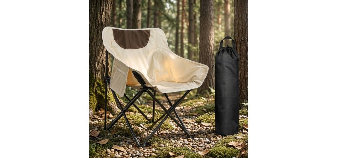 JoyBuy: Huacan Chaise pliante portable d'extérieur à dossier haut - Fauteuil lune à 9,98€