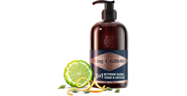 Amazon: Nettoyant 3-en-1 King C. Gillette Soin Barbe Homme, 350 ml à 5,51€ (au lieu de 7,82€) (via prévoyez
