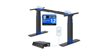 Amazon: Bureau Assis Debout Electrique Flexispot ValtreX E200 - Double moteur, 200kg, 60-125cm à 259,76€