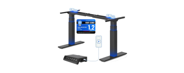 Amazon: Bureau Assis Debout Electrique Flexispot ValtreX E200 - Double moteur, 200kg, 60-125cm à 259,76€