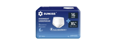 JoyBuy: SUNKISS TrustPlus Lot de 16 couches jetables absorbantes unisexes pour incontinence adulte - Taille