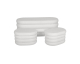 Sweeek: Banc coffre bouclette blanche avec 2 poufs de rangement à 107,99€ (au lieu de 179,99€)