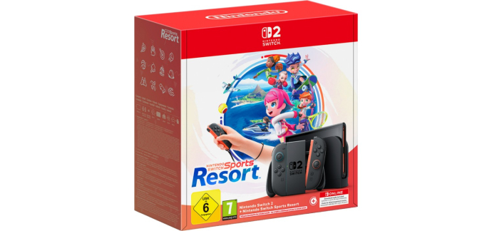 Amazon: Pack Nintendo Switch 2 Sports Resort (Switch 2) à 470,19€ (au lieu de 529,99€)