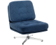 Amazon: Fauteuil sans accoudoirs Homcom - Rotatif, Assise Large, Bleu Foncé à 63,60€ (au lieu de 103€)