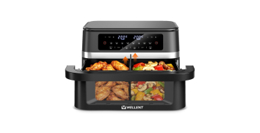 Amazon: Air Fryer Double Compartiments Wellent - 12L, 2950W, Noir à 77,16€ (au lieu de 117,41€)