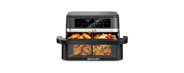Amazon: Air Fryer Double Compartiments Wellent - 12L, 2950W, Noir à 77,16€ (au lieu de 117,41€)