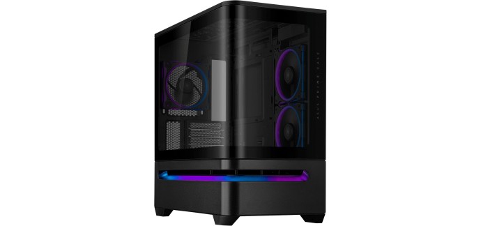 Amazon: Boîtier PC Asus Prime AP202 ARGB - mATX & Mini-ITX, verre trempé incurvé, 3 ventilateurs ARGB à 89,9