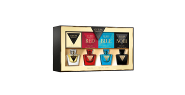 Amazon: Coffret Eau de Toilette Femme Guess - 4 Miniatures 7,5 ml (Seductive, Red, Blue, Noir) à 19€