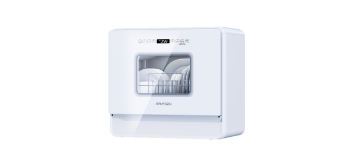 JoyBuy: Lave-vaisselle compact Airmsen A01 - 5L, 3 bras, départ différé 12h à 239€ (au lieu de 299€)