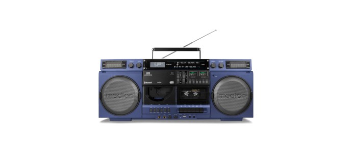 Amazon: Boombox Medion P66538 - K7, CD mp3, Bluetooth 5.3, DAB+ à 169,95€ (au lieu de 181,67€)