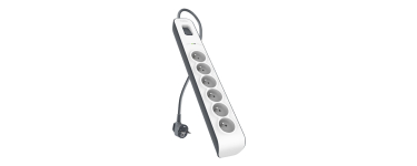 Amazon: Multiprise Parafoudre Belkin - 6 prises, 650 Joules, cordon 2 m à 17,99€ (au lieu de 25€)
