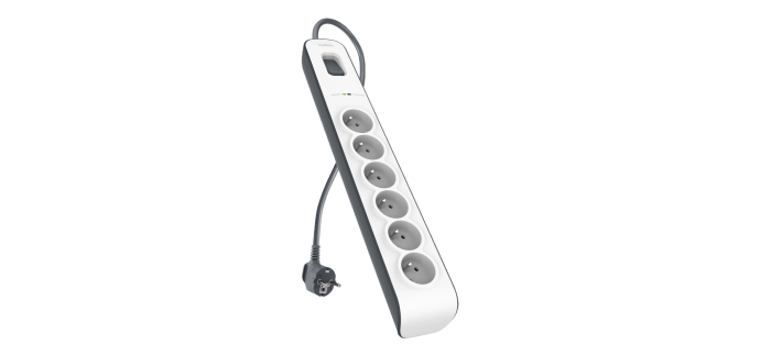 Amazon: Multiprise Parafoudre Belkin - 6 prises, 650 Joules, cordon 2 m à 17,99€ (au lieu de 25€)