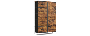 Amazon: Commode Songmics Bellah Collection - Cadre en Acier, 10 Tiroirs à 37,43€ (au lieu de 59,99€)