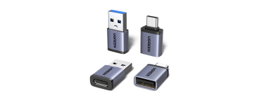 Amazon: Adaptateur Ugreen USB C vers USB A 10Gbps - Lot de 4 à 8,54€ (au lieu de 9,28€)
