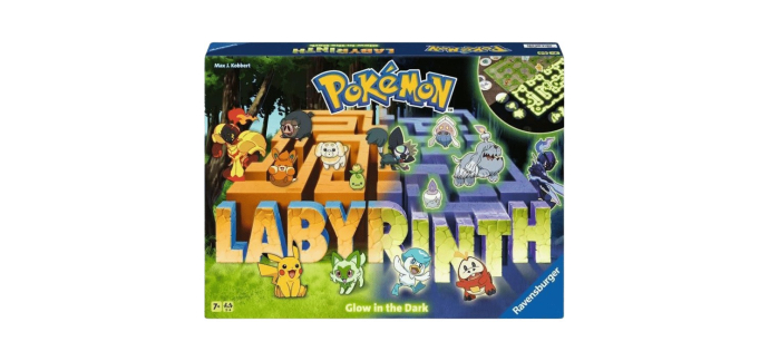Amazon: Labyrinthe Pokémon Phosphorescent (Jeu de société) à 22,02€ (au lieu de 39,9€)
