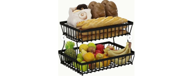 JoyBuy: SRD Grand panier pour fruits et légumes - Noir à 6,99€ (au lieu de 12,77€)