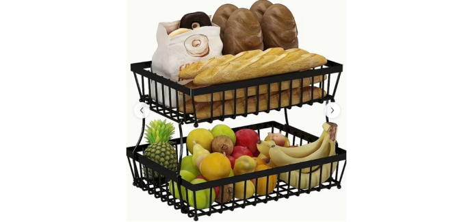 JoyBuy: SRD Grand panier pour fruits et légumes - Noir à 6,99€ (au lieu de 12,77€)