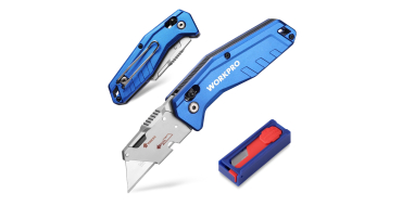 Amazon: Cutter professionnel Workpro pliant - 10 lames SK5 à 11,89€ (au lieu de 14,72€)