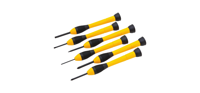 Amazon: Lot de 6 tournevis d'horloger Stanley - Manche bi-matière à 8,90€ (au lieu de 12,93€)