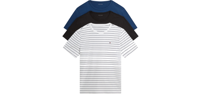 Amazon: Lot de 3 tee-shirts Tommy Hilfiger - taille M à 26,41€ (au lieu de 49,39€)