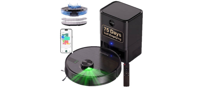 JoyBuy: Monsga MS1 Max Aspirateur robot laveur 2-en-1 - 9000 Pa, station vidage auto 4L, LiDAR à 95,07€