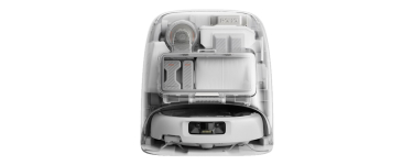JoyBuy: DJI ROMO P Aspirateur Robot Laveur - 25 000 Pa, design transparent, 2 bras robotiques à 799€