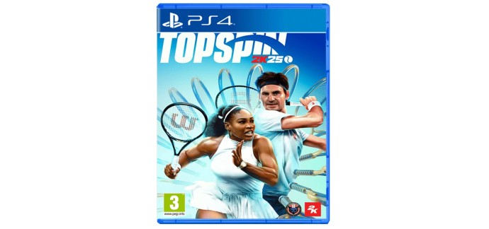 Amazon: Top Spin 2K25 (PS4) à 10,99€ (au lieu de 69,99€)