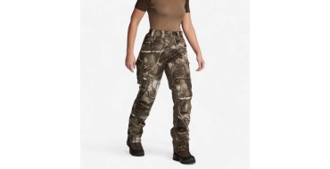 Decathlon: SOLOGNAC Pantalon femme chasse chaud imperméable silencieux camouflage TREEMETIC 500 à 44,99€