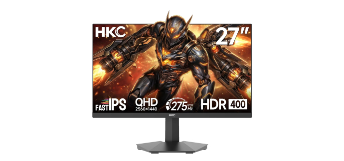 Amazon: Écran PC 27" HKC - QHD 260Hz, Fast IPS, 1 ms, HDR400 à 138,45€ (au lieu de 179,17€)