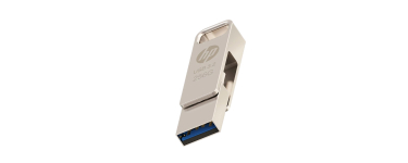 Amazon: Clé USB HP x206c OTG 3.2 - 256 Go, Type-C, Type-A Métal, 120 Mo/s à 32,32€ (au lieu de 64,57€)