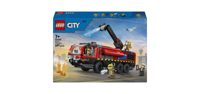 Amazon: LEGO® City Le Camion de Pompiers de l'aéroport (60499) à 34,38€ (au lieu de 43,94€)