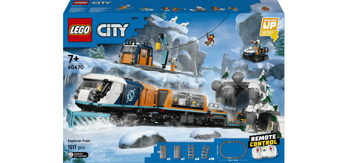 Amazon: LEGO® City Le Train Express des explorateurs en Arctique (60470) à 119,99€ (au lieu de 147,30€)